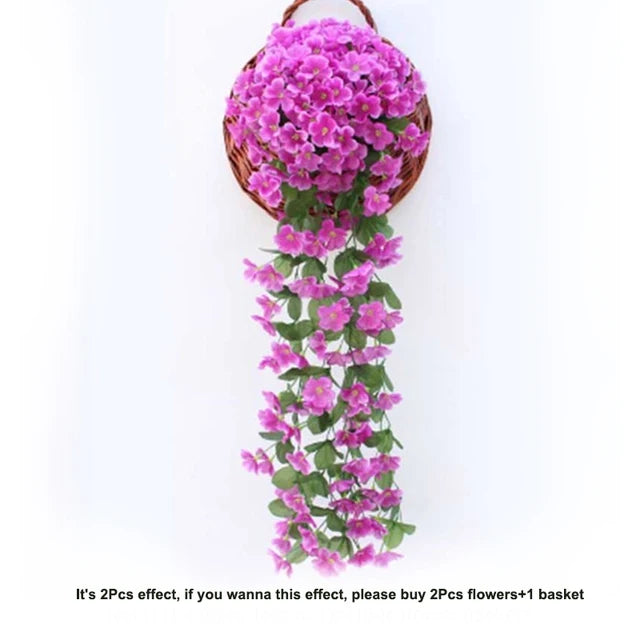 guirlande artificielle roses violettes blanches modernes décoration intérieure extérieure mariage anniversaire festive
