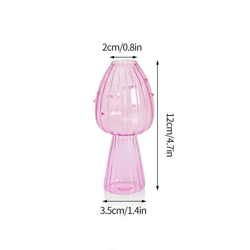 vase transparent moderne verre rouge jaune vert orange bleu intérieur fleur pot decoration
