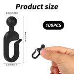 crochets suspension noirs modernes rideaux salle bains jardins clips transparents accessoires auvents