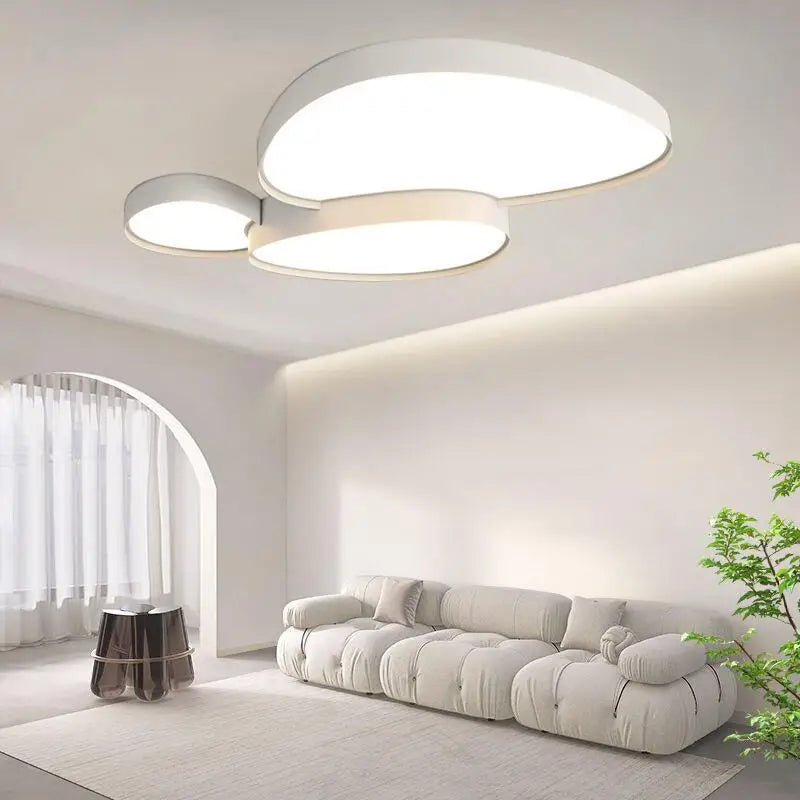 plafonnier led moderne noir blanc doré simple éclairage intérieur chambre salon télécommande lumière froide
