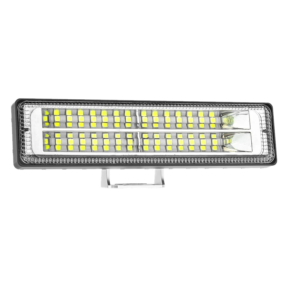 barre lumineuse led 84w ip65 double rangée noir support adjustable mounting bracket