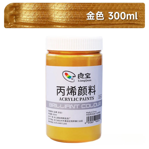 peinture acrylique métallique pigment or argent bronze 300ml art chinois restauration bouddha toile verre