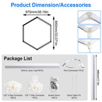 plafonnier led blanc moderne forme hexagonale nid d'abeille salon salle conférence