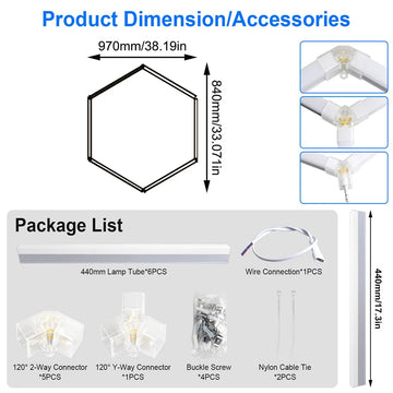 plafonnier led blanc moderne forme hexagonale nid d'abeille salon salle conférence