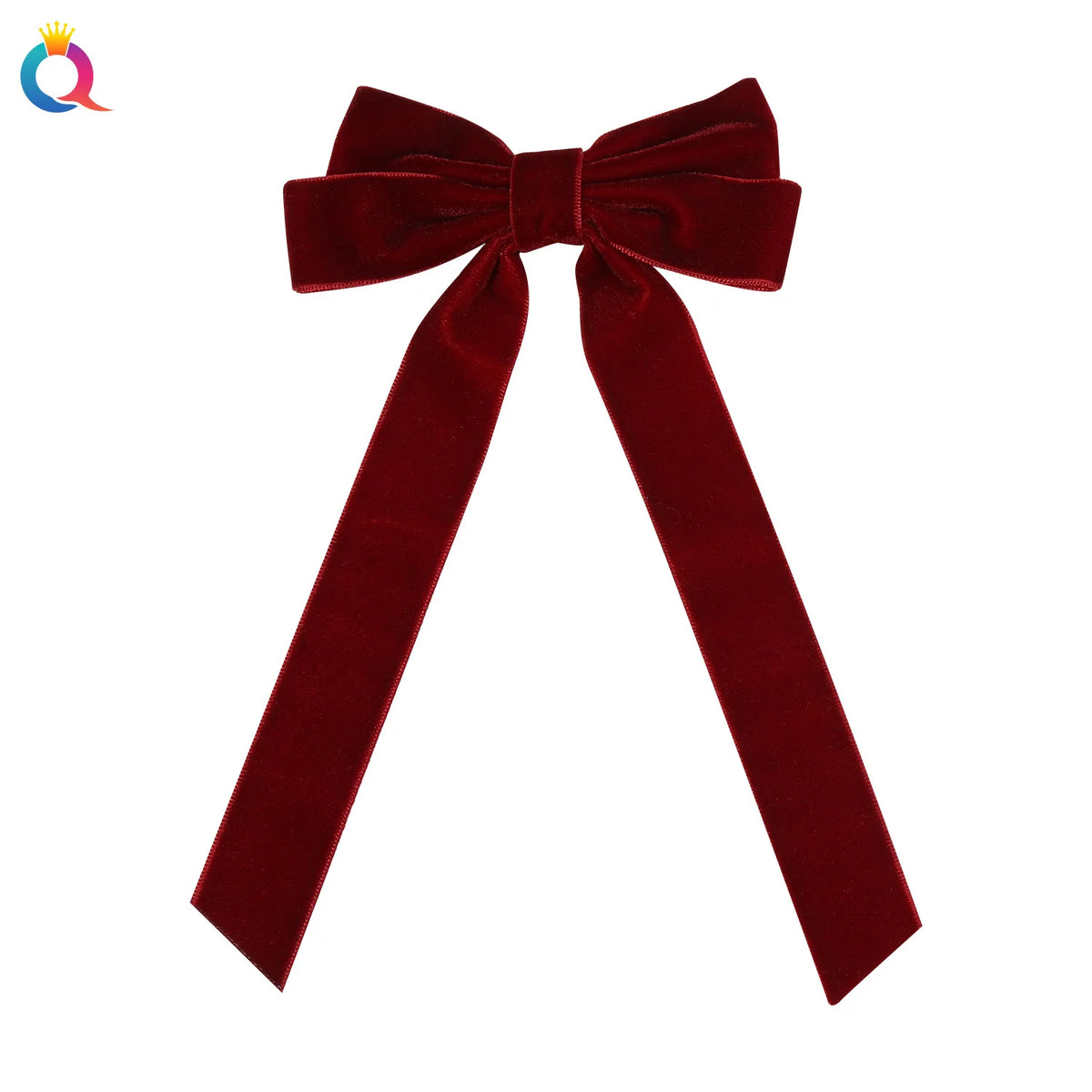 barrettes velours classiques cheveux clips métalliques noir marron rose pâle saphir bleu