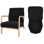housse fauteuil élastique polyester vert motif géométrique moderne élastiques inclusion fermeture glissière