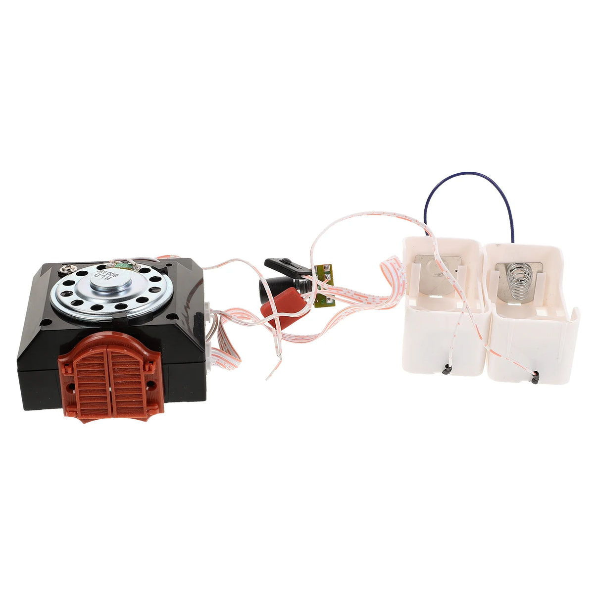 kit téléphone vintage rétro montage soi même haut parleur boîtier piles potentiomètre câbles bouton