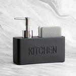 distributeur savon liquide gant cuisine marbré granité moderne noir blanc