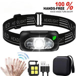 lampe frontale rechargeable led puissante mini noir bande ajustable camping