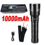 torche rechargeable led puissante 10000mah moderne résistante auto défense camping