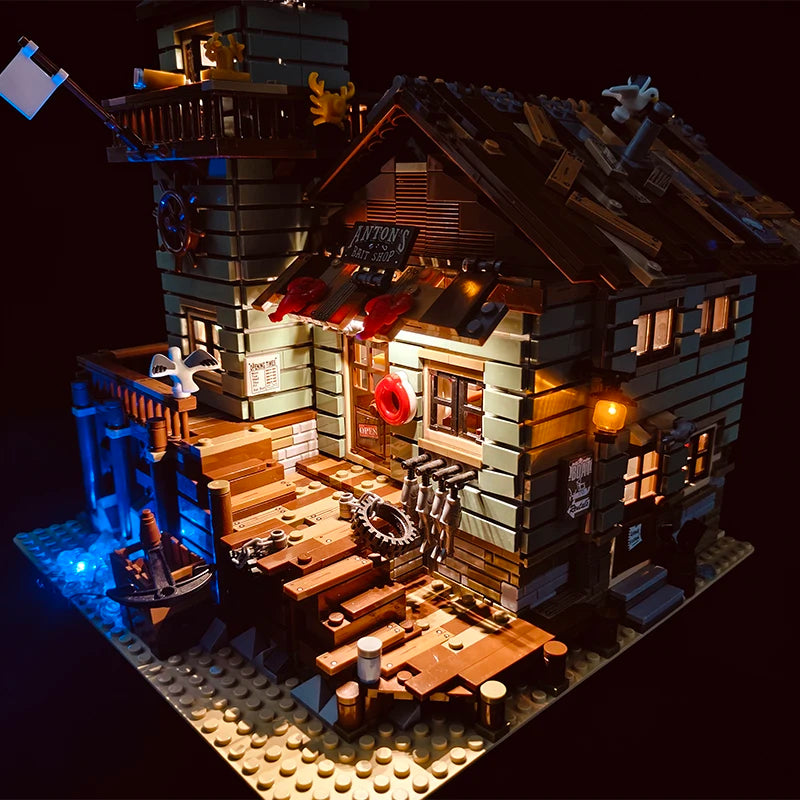 réduit building tour magasin éclairage led figurines oiseaux panneau indicateur éléments décoratifs