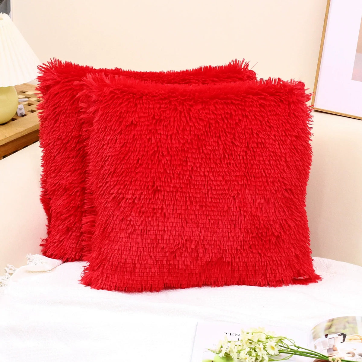taies d'oreiller blanches modernes non toxiques 100% polyester 18x18 pouces pack fixés respectueux environnement