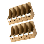 boîtes rangement documents marron clair texture cartonnée moderne étiquettes blanches organisation bureau.storage containers document