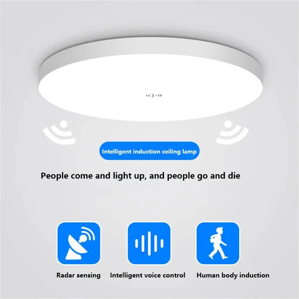 lampe blanc moderne 12w 18w radar infrarouge détecteur humain ac220v led