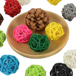 décoration intérieure boules rotin artificielles couleur rouge jaune vert rose blanc noir