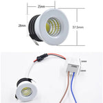Spot LED 3W Or Argent Noir Blanc Mat Moderne Vis Câble Électrique Interrupteur