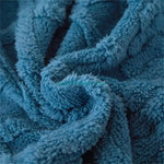 taie d'oreiller double face polyester coton bleu motif géométrique moderne adhésif 43cm 43cm