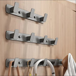 porte sacs mural gris moderne crochets fixations objets accrochés serviettes sacs