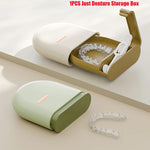 boîte rangement prothèse dentaire moderne beige clair foncé mat opacité nettoyage buccal pince prothèse
