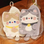 serviettes chat mignon gris blanc beige douces kawaii salle bain buccale nettoyage