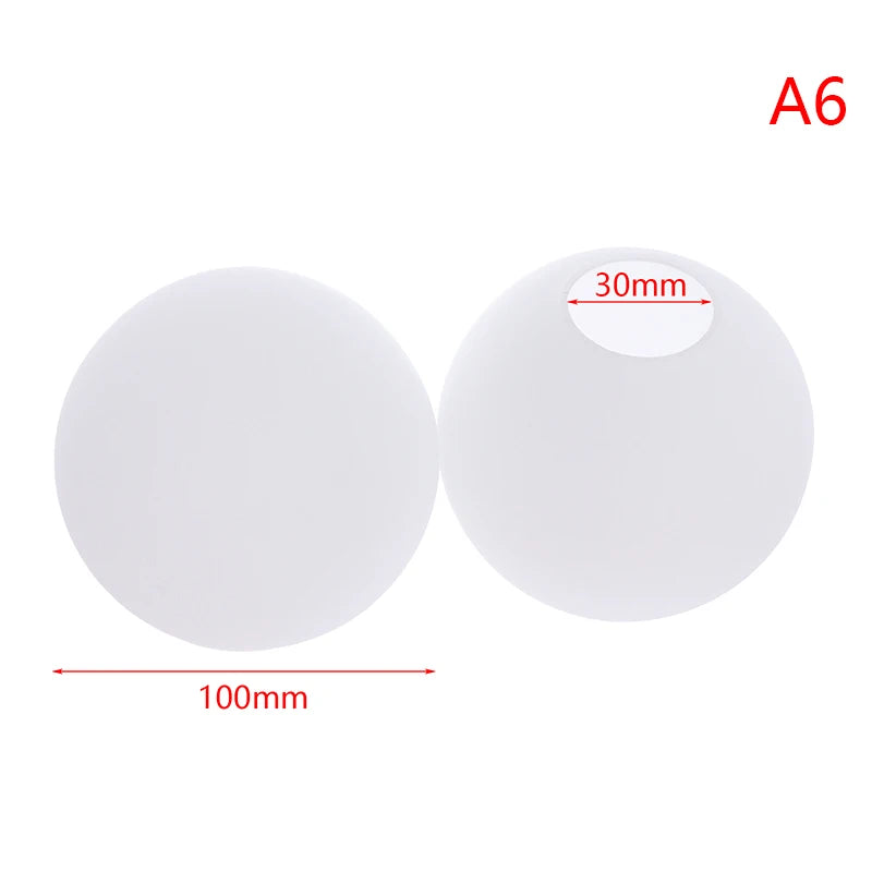abat jour moderne boule table blanc opac transparent verre base bois câble électrique table