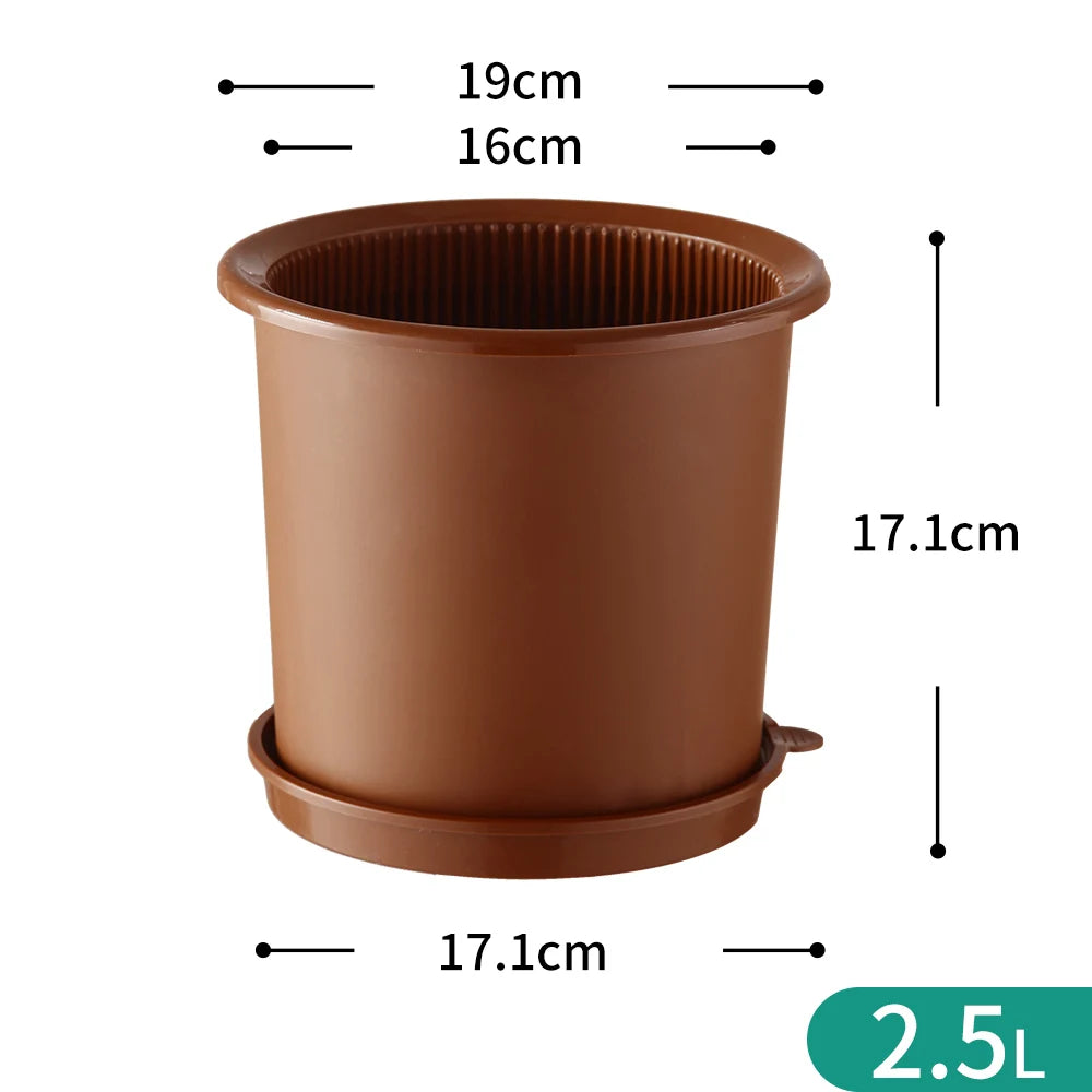 pots fleurs orchidée double couche aeration moderne boucle rotative blancintérieur trous base