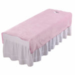 drap lit massage velours blanc marron rose gris moderne 80x200cm 120x200cm