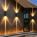 lampes murales led extérieures étanches modernes 6w 10w 20w noir jaune blanc rouge bleu