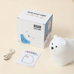 lampe nuit enfant rechargeable usb led souriante dessin animé rose clair joues rouges feuilles