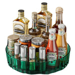 organisateur rotatif transparent moderne rangement cuisine condiments boissons alcoolisées cosmétiques snacks bouteilles bocaux