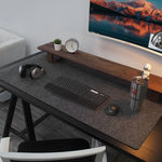 tapis souris gris foncé texture points blancs moderne antidérapant souris clavier tasse