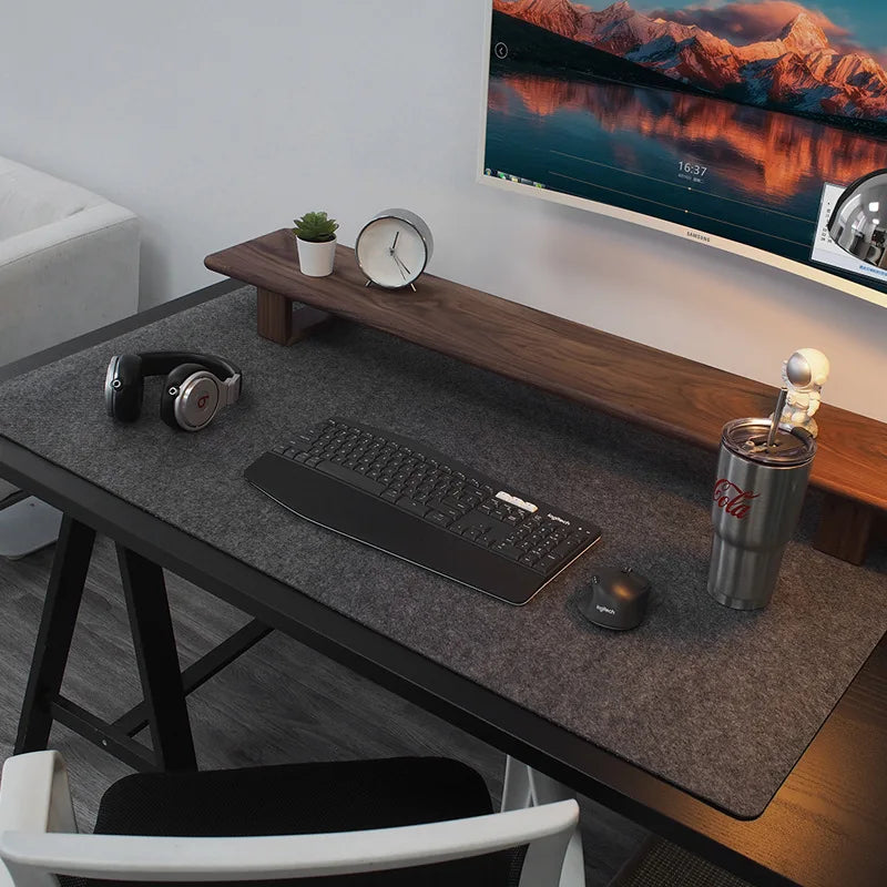tapis souris gris foncé texture points blancs moderne antidérapant souris clavier tasse