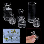 vases transparents decoratifs vintage accessoires decoration maison pouppee jouets enfants miniature 112èmescale