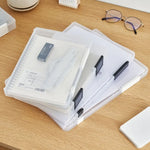 boîte rangement transparente documents clips moderne organisation dossiers a4 a5 plastique durable portable