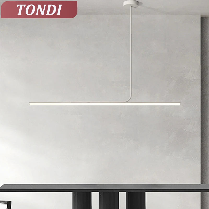 lampe suspendue moderne minimaliste blanc noir flux lumineux ajustable cuisine salon restaurant chambre