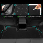 tapis sol voiture noir rayures horizontales moderne antidérapant tout saisons protection intérieure tapis avant