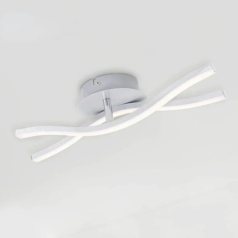 lampe moderne aluminium noir blanc flux lumineux élevé incurvé led contemporain