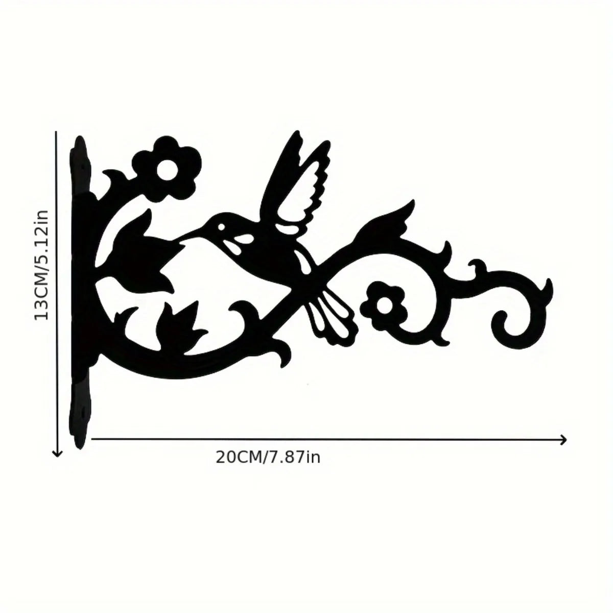 support mural décoratif oiseau colibri plantes grimpantes papillons fleurs verte rouge orangée rustic champêtre