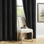 rideau noir moderne opacifiant 100 polyester fenetre francaise salon anneaux