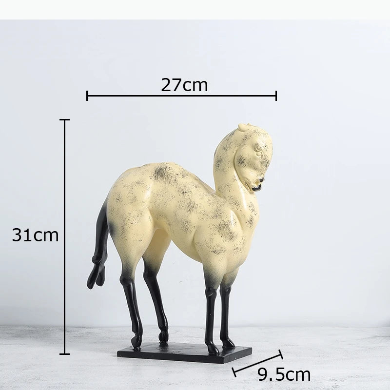 statue équestre jaune crème cheval livre ancien cadre photo vieilli décoration intérieure antique effet