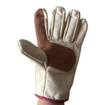 gants toile coton cuir absorbants beige gris rouge résistants chaleur travail sécurité sport