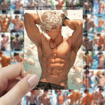 cartes postales art numérique hommes musclés multicolores 4cm 5.5cm pack 60 pièces