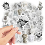 adhésifs statuettes relief classiques blancs waterproof bagages scrapbooks deco étanches adultes modernes