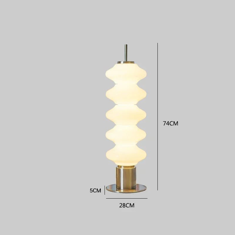 lampe sol moderne blanc rayures horizontales base circulaire contemporain éclairage d'intérieur led sans fil