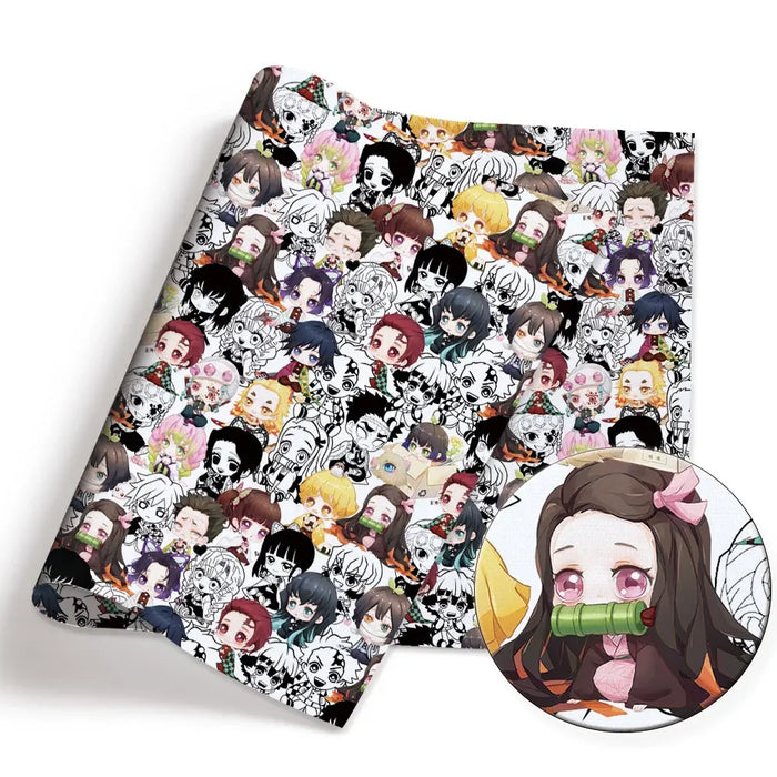 tissu imprimé dessins animés personnages colorés autocollants patchwork bricolage couture enfants polyester coton satin