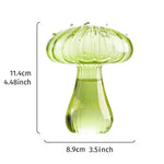 vases champignons verre transparent moderne couleur vert rouge orange bleu rose jaune