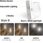 lampe nuit sensorielle mouvement blanc moderne adhésif luminosité réglable auto constante chambre couloir