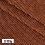tissu velours côtelé rayures vert olive marron vintage doux chaud polyester coudre maison bricolage