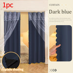 Image montrant un élégant traitement de fenêtre avec des rideaux luxueux de couleur bleu, drapés de manière artistique autour d'une grande fenêtre lumineuse, mettant en valeur la qualité supérieure et le style sophistiqué de nos produits de décoration d'intérieur.