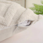 housse coussin carré polyester motif géométrique moderne beige clair décoratif siège inclusion zip